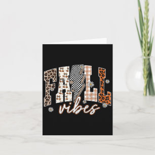 Fall Vibes Lightning Flower Thanksgiving Autumn Le Card