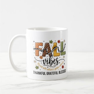 Fall Vibes Mug – Thankful, Grateful, Blessed Autum