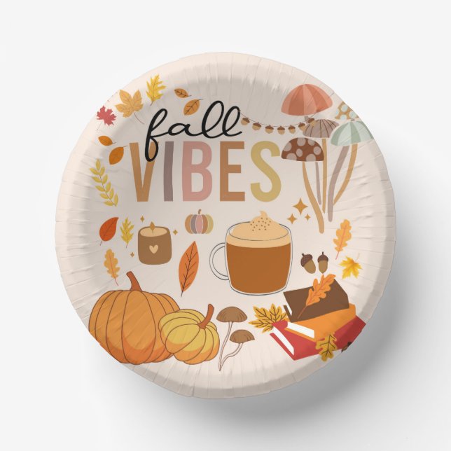 Fall Vibes Paper Plate (Front)