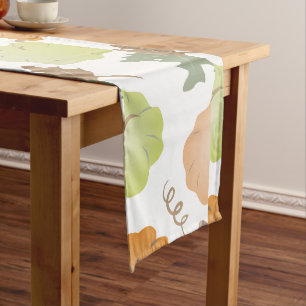 Fall Vibes Pumpkin Theme Long Table Runner