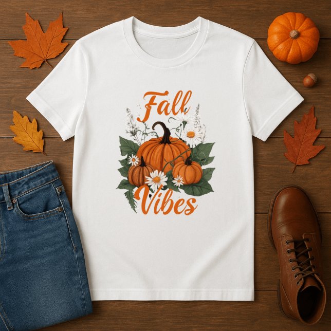 Fall Vibes Pumpkin women's T-Shirt (Creator Uploaded)