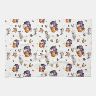 Fall Vibes Seamless Pattern  Kitchen Towel