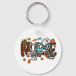 Fall Vibes That Nurse Life Nurse Fall Season Autum Keychain