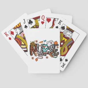 Fall Vibes That Nurse Life Nurse Fall Season Autum Playing Cards