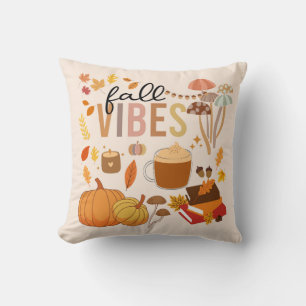 Fall Vibes Throw Pillow