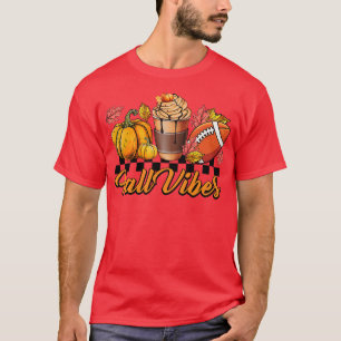 Fall Vibes Vintage Fall Season Retro Leopard Autum T-Shirt