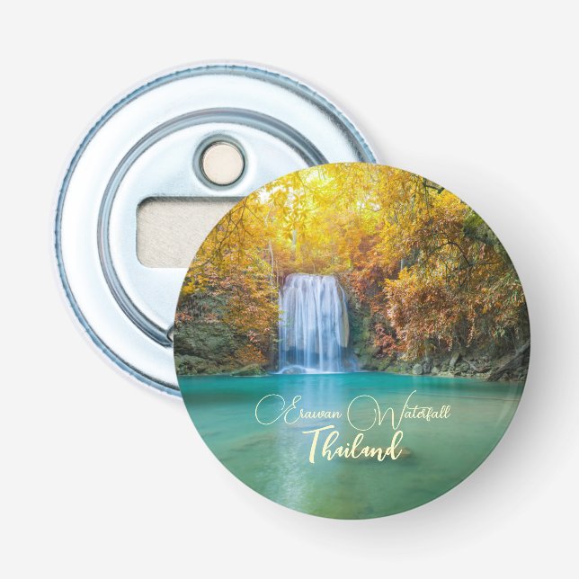 Fall View of Erawan Waterfall Thailand             Bottle Opener (Front)