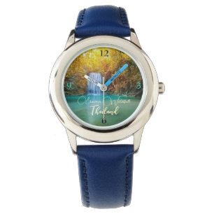 Fall View of Erawan Waterfall Thailand Watch