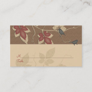 Fall Vines and Birds Special Occasion Place Card