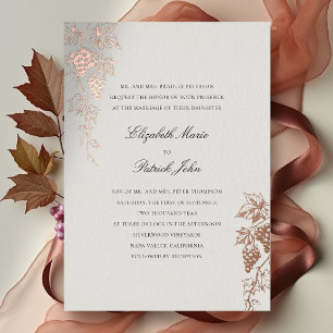 Fall Vineyard Winery Modern Classic Ecru Wedding