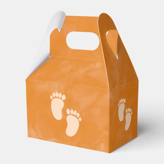 Fall Watercolor Baby Shower Custom Favor Box (Front Side)