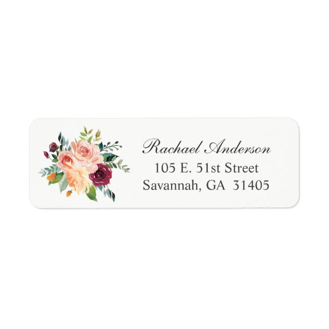 Fall Watercolor Floral Bouquet (Front)