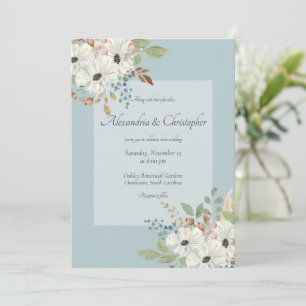 Fall Watercolor Floral Bouquet  Invitation