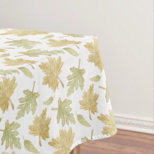 Fall Watercolor Leaves Thanksgiving Tablecloth