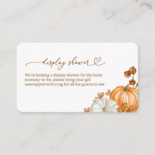 Fall Watercolor Pumpkin Display Shower Enclosure Card