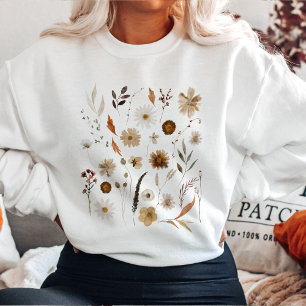 Fall Watercolor Wildflowers Sweatshirt