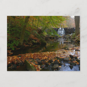 Fall Waterfall and Creek Pennsylvania Nature Postcard