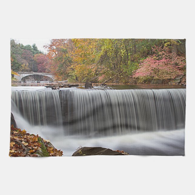 Fall Waterfall at Vanderbuilt Kitchen Towel (Horizontal)