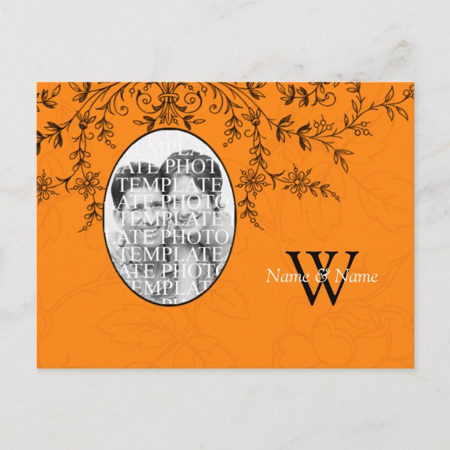 Fall Wedding Autumn Wedding Save The Date Template (Front)