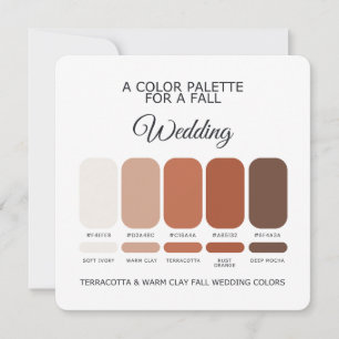 Fall Wedding Color Palette 2026 Card