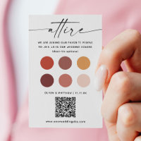 Fall Wedding Dress Code - Autumn Colour Palette QR