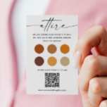 Fall Wedding Dress Code   QR Code | Autumn Attire Enclosure Card<br><div class="desc">Help your guests dress with confidence using this elegant fall wedding dress code enclosure card. Designed with a modern neutral colour palette inspired by autumn tones. This card features a QR code that links directly to your wedding website or a visual outfit guide. It’s the perfect way to communicate guest...</div>