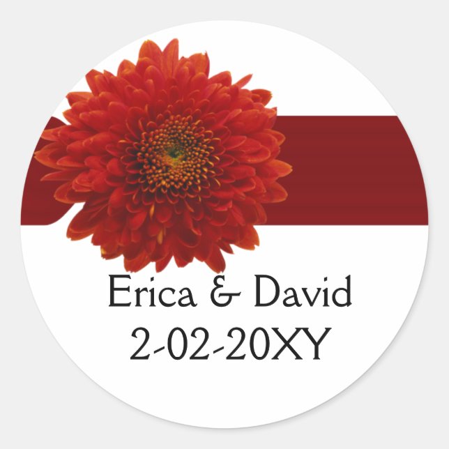 fall wedding  envelope seal (Front)