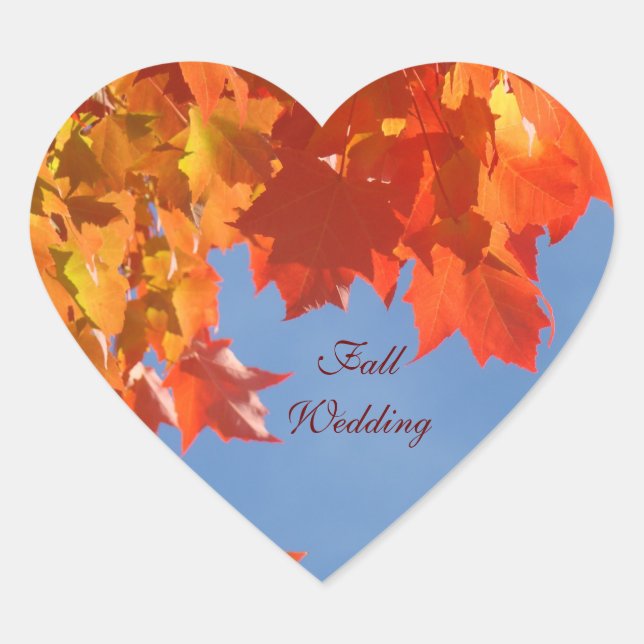 Fall Wedding envelope seals stickers Blue Sky (Front)