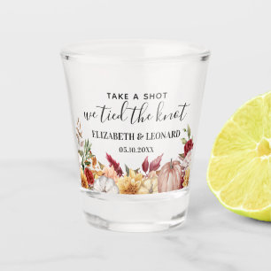 Fall wedding favour take a shot glass