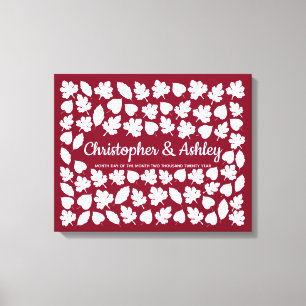 Fall Wedding Guestbook Alternative 75 Leaves Guest