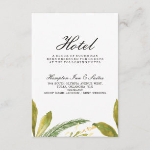 Fall wedding Hotel Card - Rustic Harvest Greenery