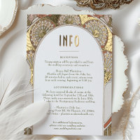 Fall Wedding Insert INFO Vintage Art Nouveau Mucha