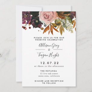 Fall Wedding Invitation 