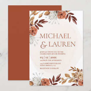 Fall wedding Invitation