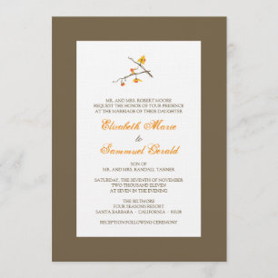 Fall Wedding Invitation - Bittersweet