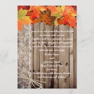 Fall Wedding Invite