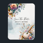 Fall Wedding  Magnet<br><div class="desc">Enjoy this beautiful Fall watercolor design! Nothing says Autumn like pumpkins and quail. Fall in love with all the possibilities of making your special occasion one to remember! 
From my design studio to yours - Thanks for your purchase!
April</div>