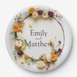 Fall Wedding Paper Plates