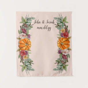 Fall Wedding Reception Backdrop Winter Photo Booth Tapestry