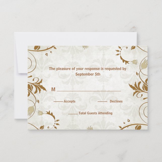 Fall Wedding Response Card (Front)