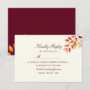 Fall Wedding RSVP Card