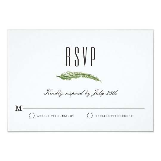 Fall wedding RSVP card - Rustic Harvest Greenery