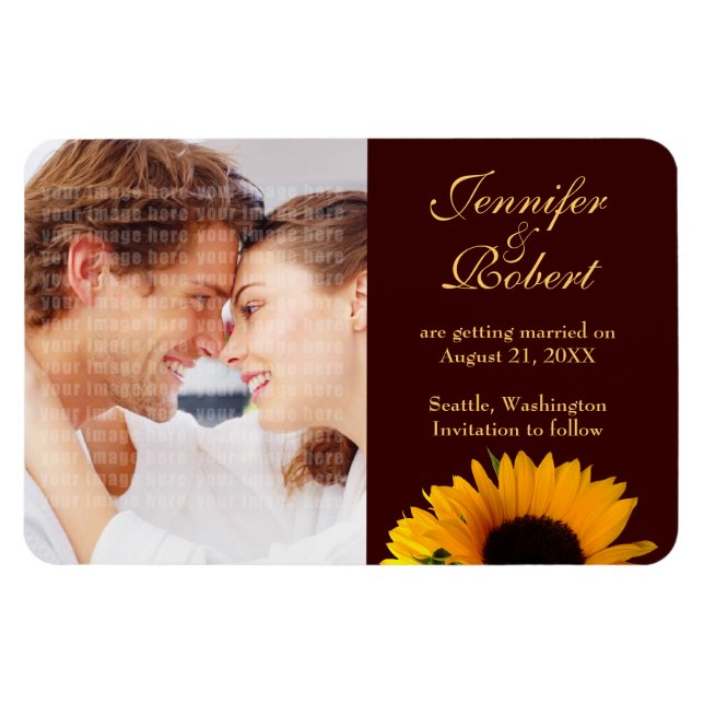 Fall Wedding Save the Date Magnet (Horizontal)