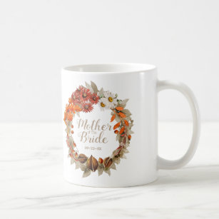 Fall Wedding Wreath Orange Mother of Bride ID465 Coffee Mug