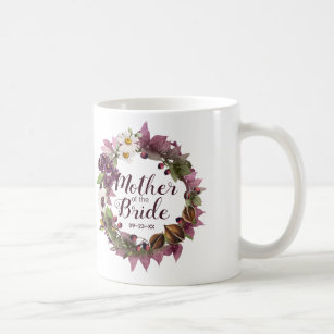 Fall Wedding Wreath Plum Mother of Bride ID465 Coffee Mug