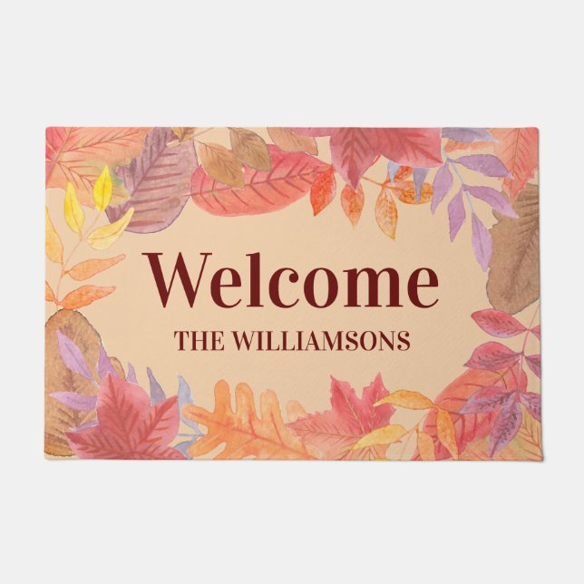 Fall Welcome Doormat (Front)