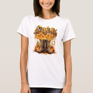 Fall Western Boots Autumn T-Shirt
