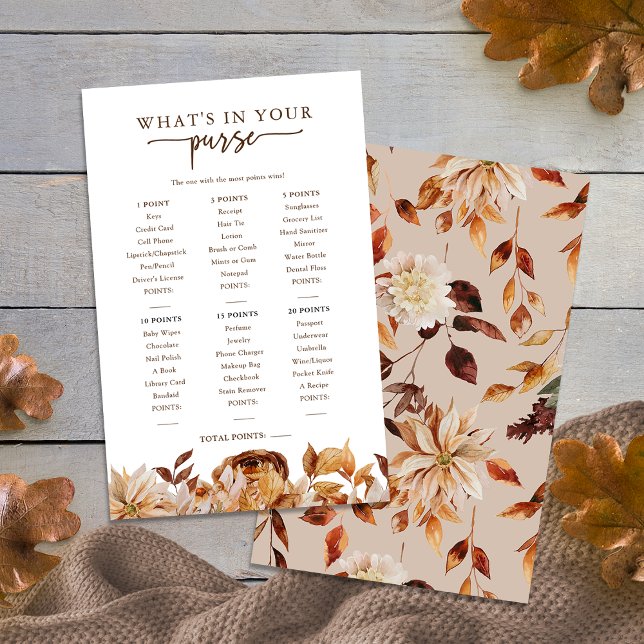 Fall What's In Your Purse Game (Creator Uploaded)