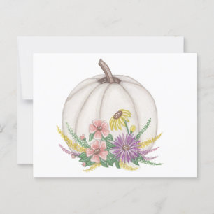 Fall White Pumpkin Postcard