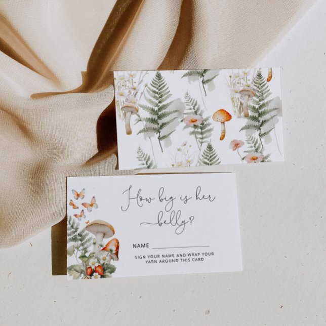 Fall wild mushroom how big mommy's belly enclosure card (Creator Uploaded)